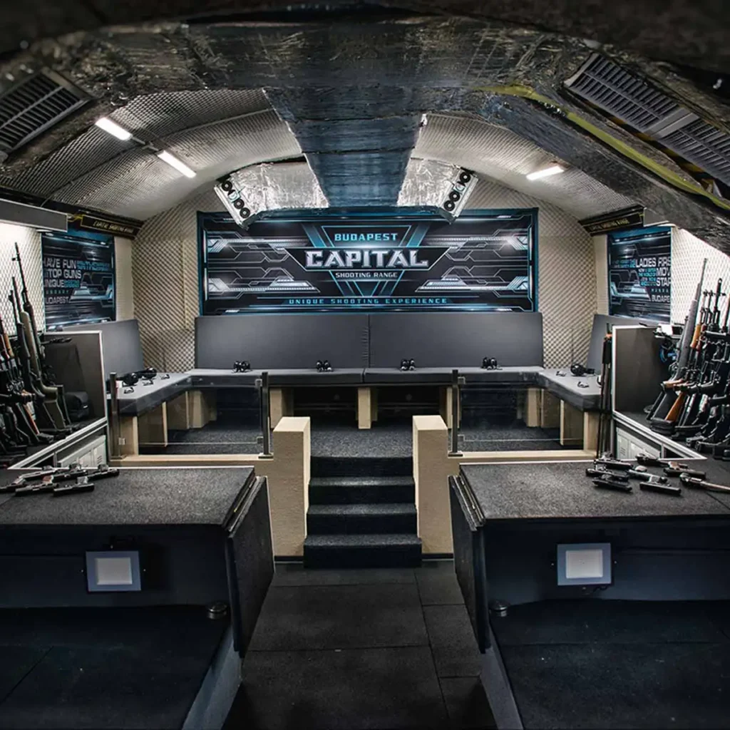 Budapest Shooting Range shooting sector and auditorium