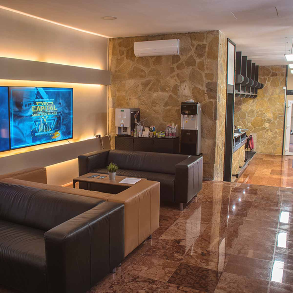 Budapest Shooting range lobby interior